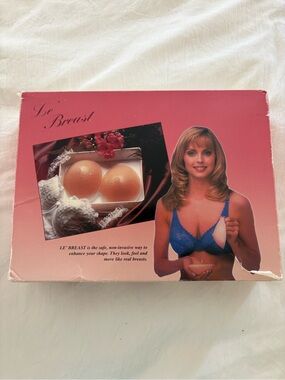 Vintage 90’s Le’Breast Silicone Bra Inserts - Nude Like New Original Box